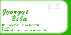 gyorgyi biba business card